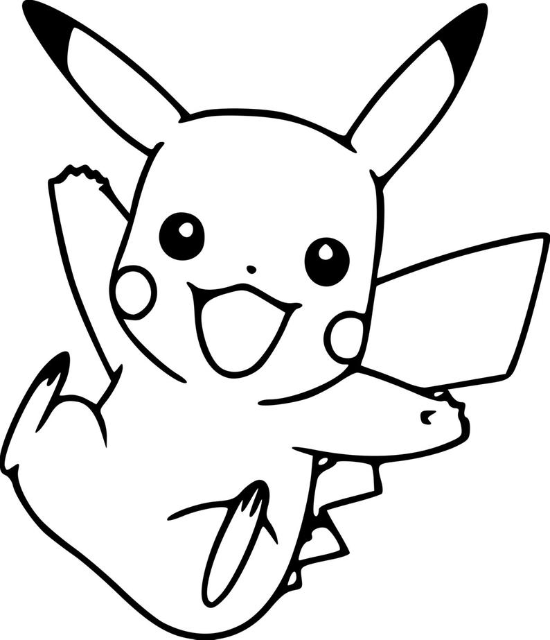 794x923 Pikachu Pokemon Truck Car Window Wall Vinyl Decal Etsy