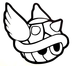 300x276 Winged Shell Mario Kart Video Game Cool Vinyl Car Window Truck