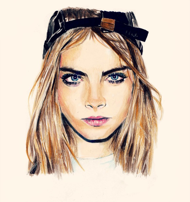 Cara Delevingne Drawing | Free download on ClipArtMag