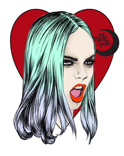 500x628 Cara Delevingne Illustration Uploaded