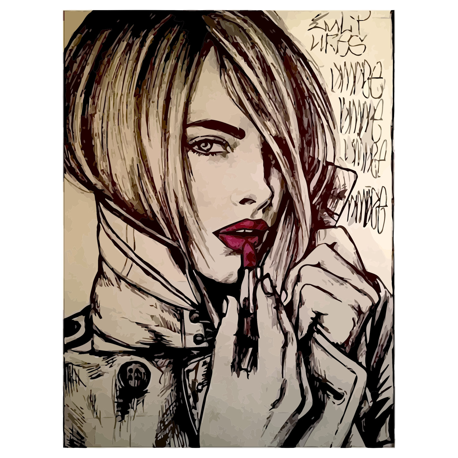 1500x1500 Cara Delevingne Sketch For Basel