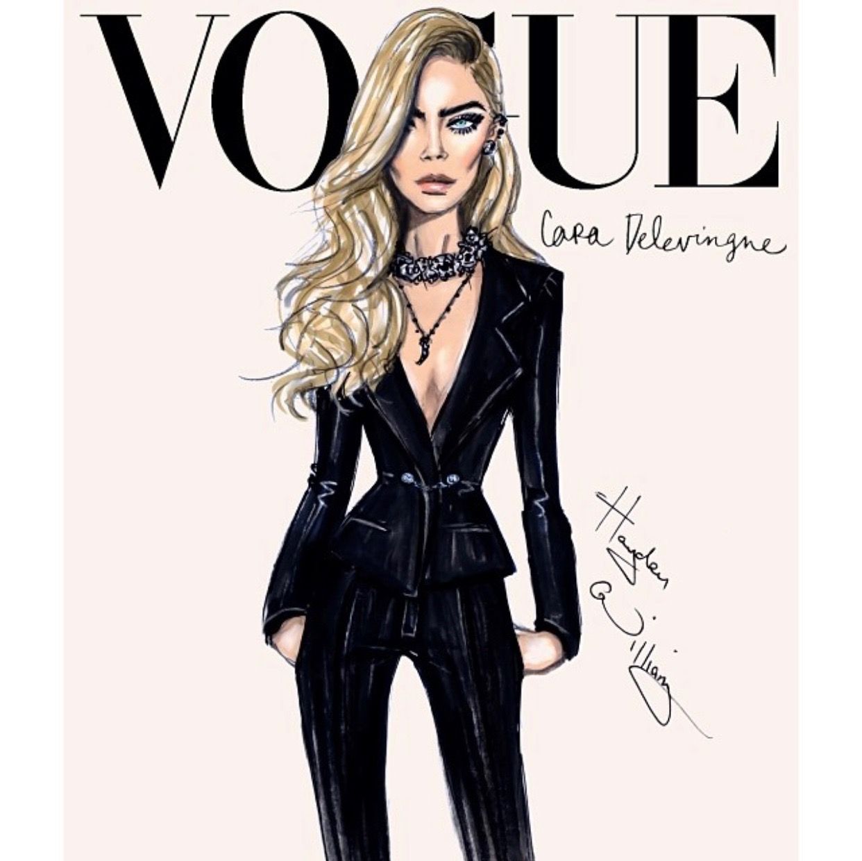 1242x1240 Hayden Williams Cara Delevingne For Vogue Model