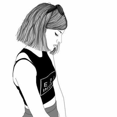 384x384 Image Result For Black And White Short Hair Drawing Black