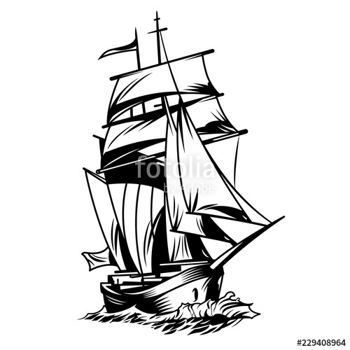 500x500 Vintage Monochrome Sea Ship Concept Stock Image And Royalty Free