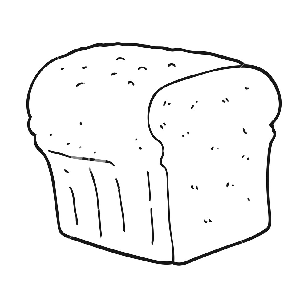 Хлеб черный и белый раскраска