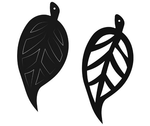 500x420 Cardboard Leaf Shape