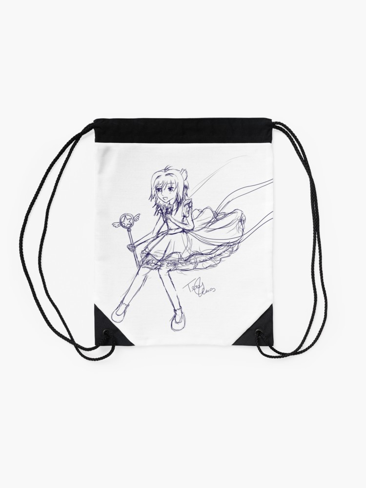 750x1000 cardcaptor sakura sketch drawing drawstring bag