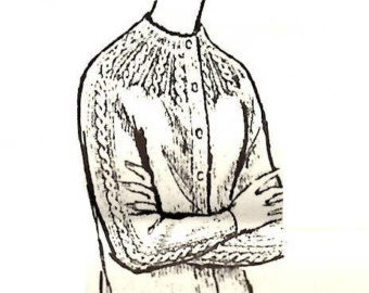 340x270 Cable Yoke Sweater Etsy