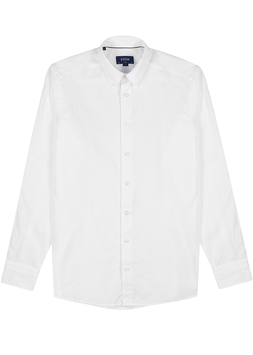 980x1372 Eton White Slim Cotton Blend Shirt