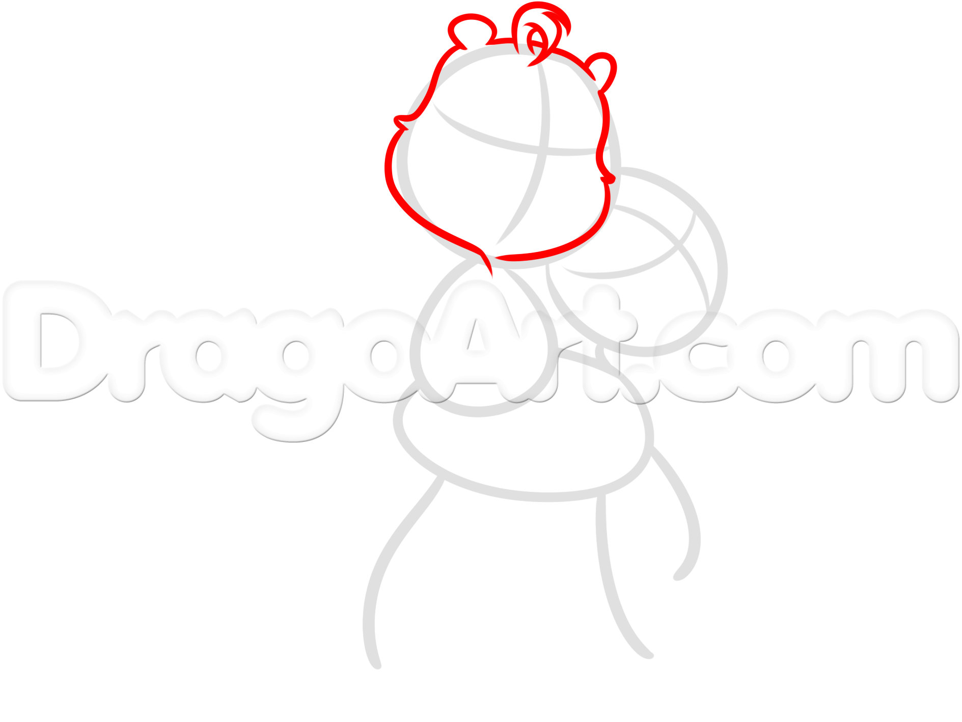 1889x1418 Drawing Blue Care Bear And Pony, Step