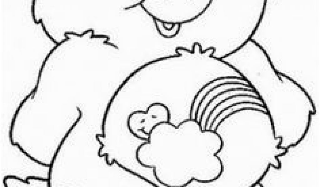 1024x600 Rainbow Care Bear Coloring