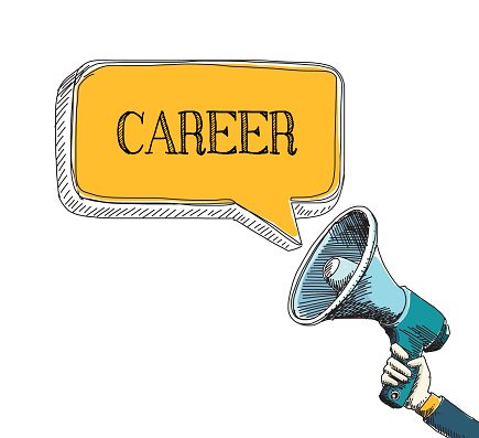 435x397 Career Word In Speech Bubble With Sketch Drawing Style Premium