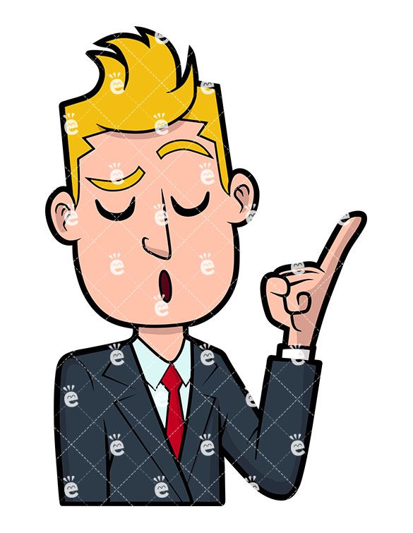 585x755 A Businessman Saying Something Arguably Important Clipart
