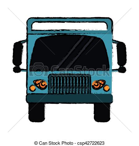 450x470 Drawing Cargo Truck Commercial Business Vector Illustration