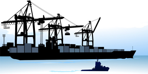 500x253 Container Ship Free Vector Download