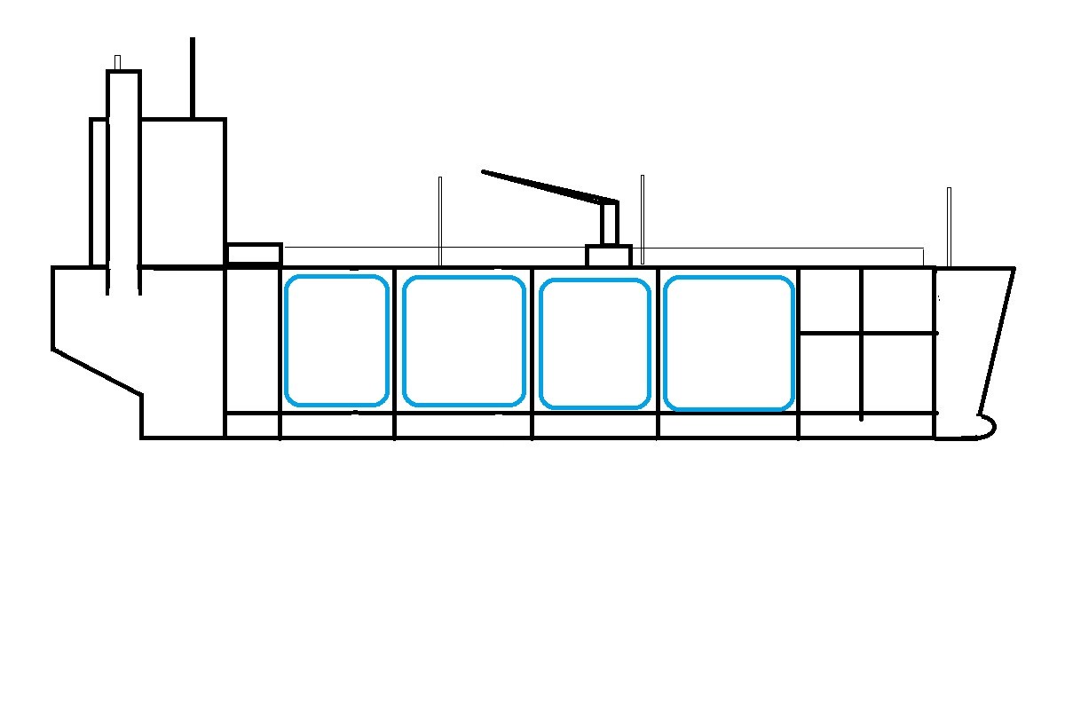 1200x800 General Layout, Midship Section Profile View Captain Damley