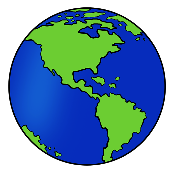 680x678 How To Draw The Earth