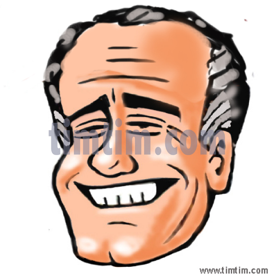 559x564 free drawing of caricature romney from the category politics gov