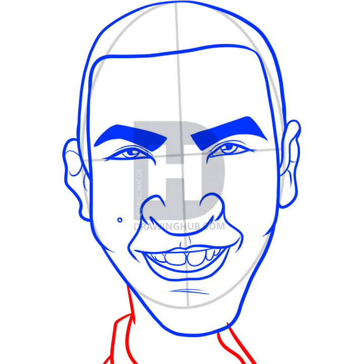 720x720 How To Draw A Caricature, Step