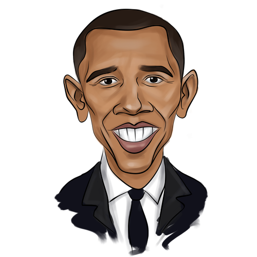 500x500 famous actors caricature barack obama lesson