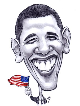 Caricature Drawing Of Barack Obama | Free download on ClipArtMag