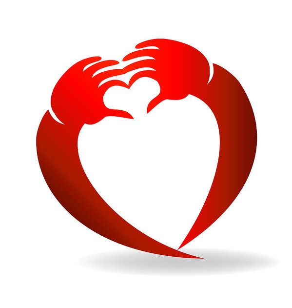 599x631 Caring And Loving Hands Vector Art Print