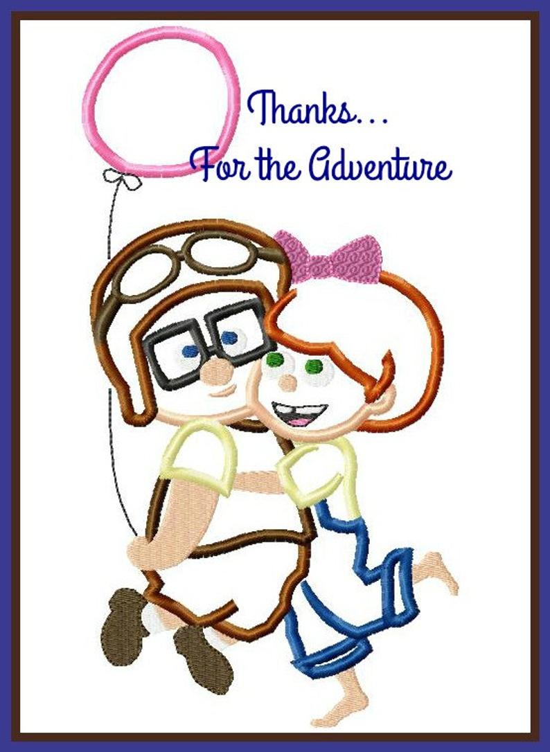 794x1086 Carl And Ellie From Up Digital Embroidery Machine Applique Etsy