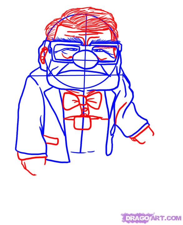 587x722 Draw Carl Fredricksen From Up, Step