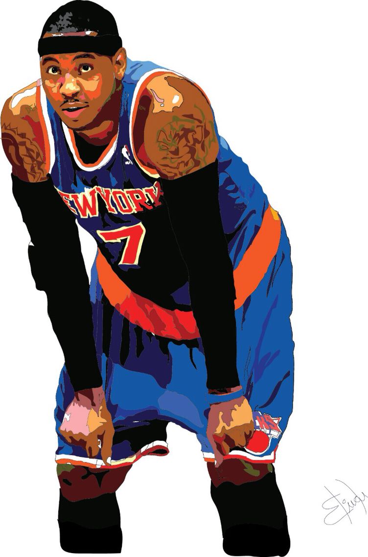 752x1136 Carmelo Anthony Vector Art Personal Projects Basketball