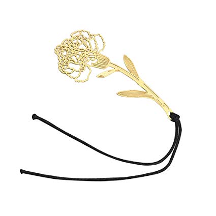 425x425 Tendycoco Metal Bookmark Hollow Carnation Flower Shaped Pendant