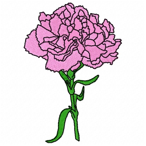 500x500 Carnation Flower Embroidery Design Annthegran