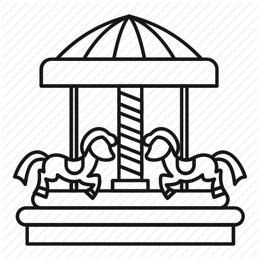 512x512 Collection Of Free Carousel Drawing Carnival Line Download On Ui Ex