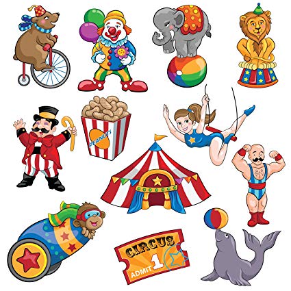 425x425 Blue Panda Carnival Cutouts Party Supplies