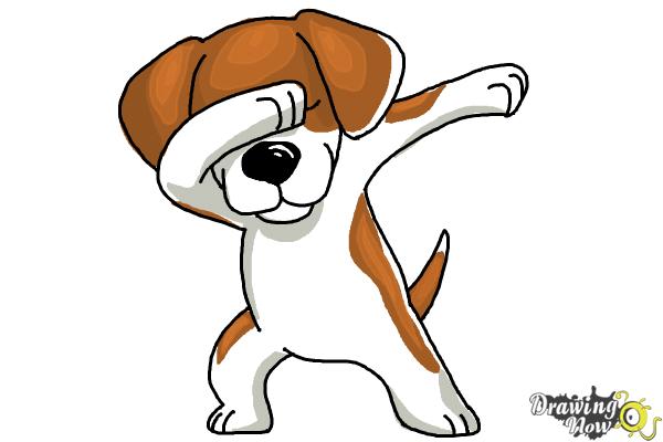 600x400 how to draw a cute dog dabbing