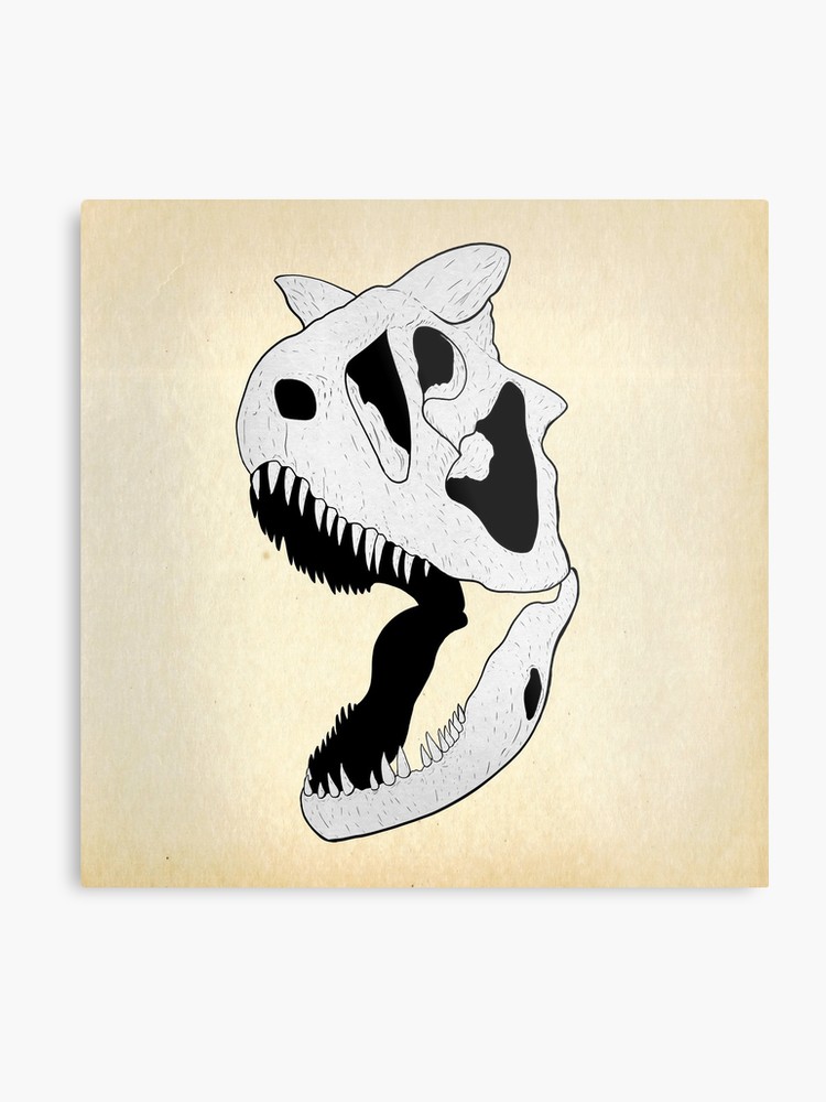 750x1000 Carnotaurus Skull Metal Print