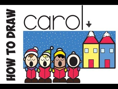 480x360 how to draw cute cartoon christmas carolers singing word cartoon