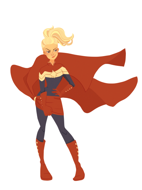 500x667 My Art Carol Danvers Captain Marvel Look My First Lineless Drawing