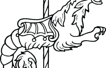 420x270 free printable carousel coloring pages best of carousel drawing