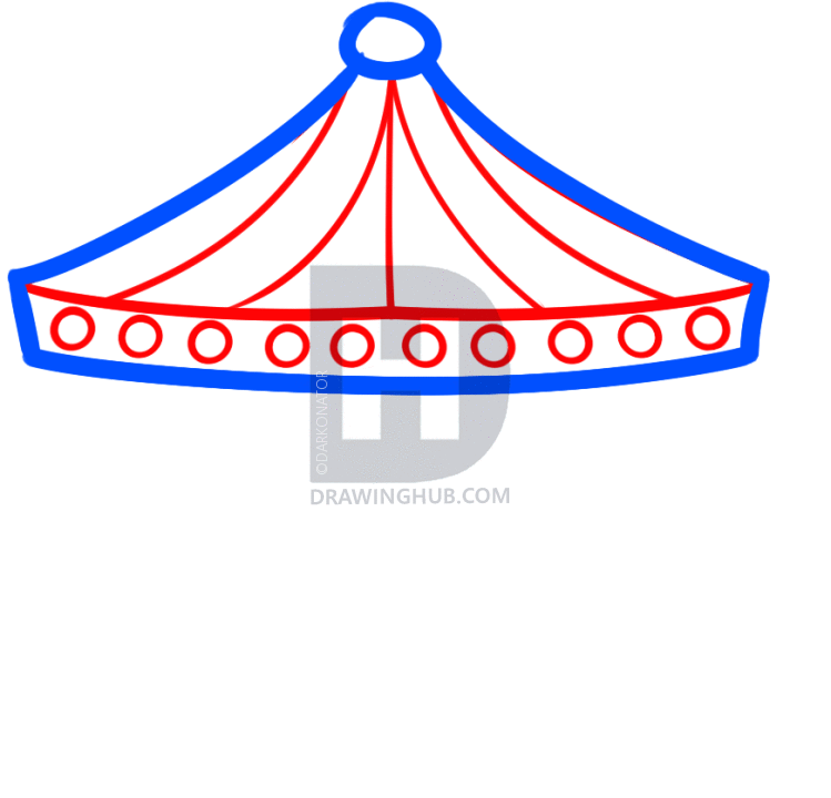 749x720 How To Draw A Carousel, Step
