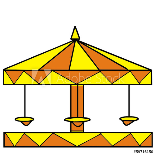 500x500 Vector Drawing Of A Carousel