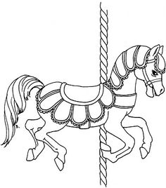 236x268 Carousel Horse Coloring Page