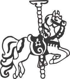 238x269 Carousel Horse Decal