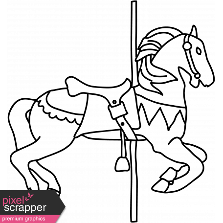 456x456 Collection Of Free Carousel Drawing Horse Download On Ui Ex