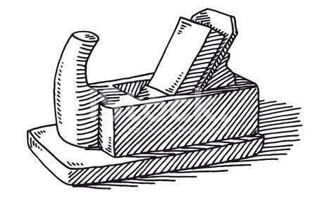 450x281 Carpenter's Wood Planer Drawing Stock Vectors