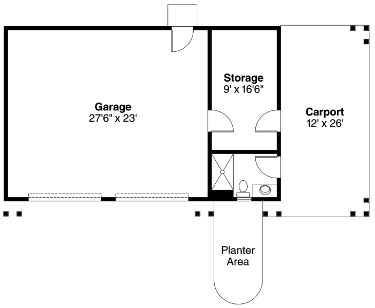 730x600 Garage Plan Chp