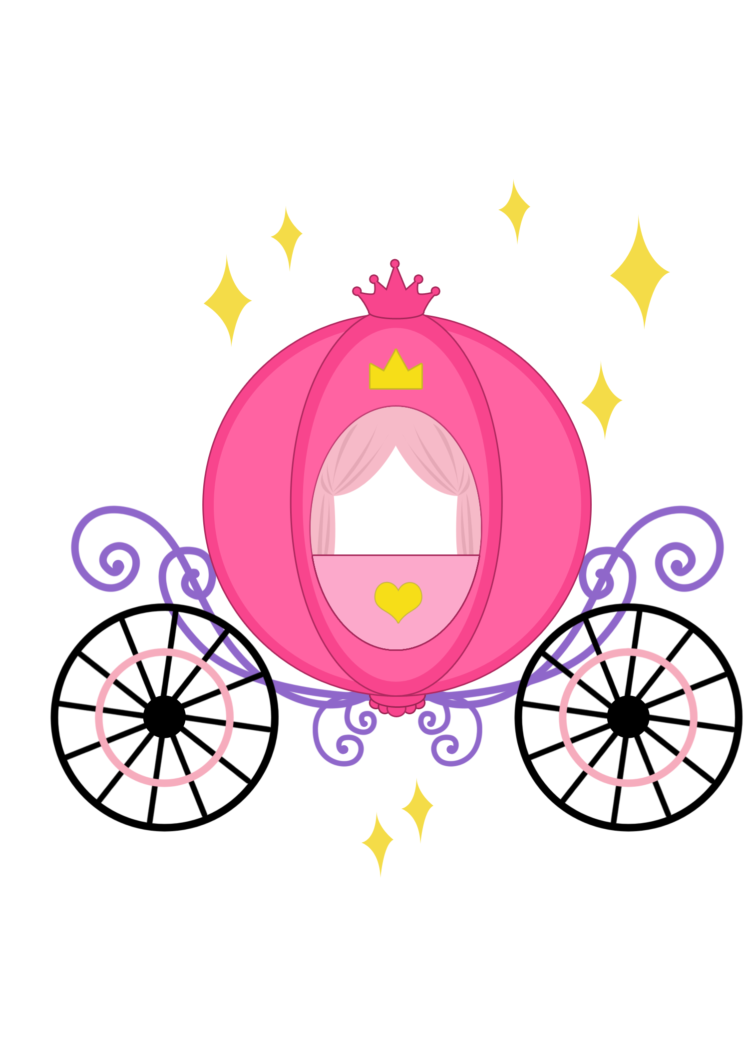 1500x2100 Ch B Ssph Cinderella Drawing, Princess Carriage