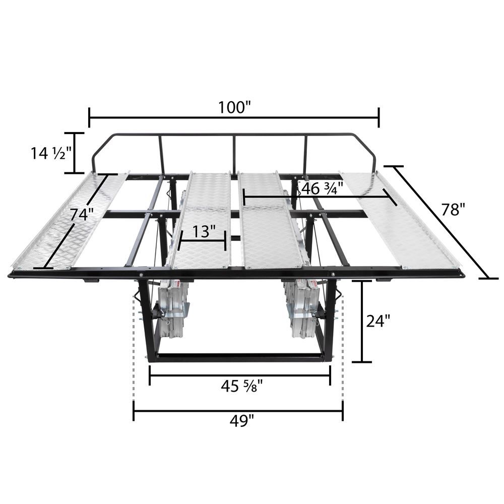 1000x1000 Black Widow Atv Carrier Rack System
