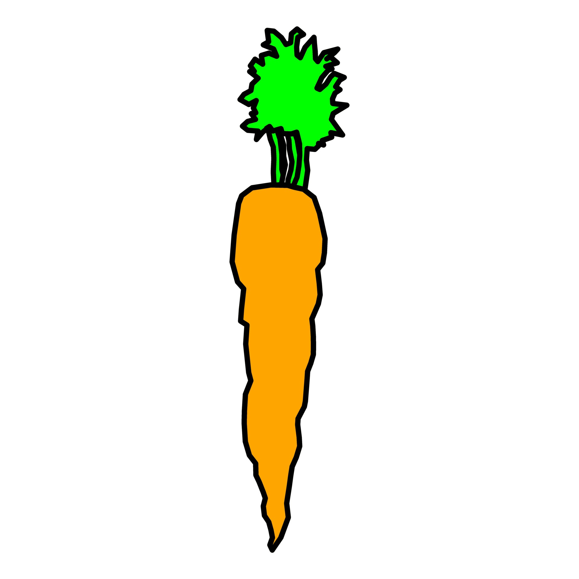 1920x1920 Carrot, Vegetable, Simple, Drawing, Healthy