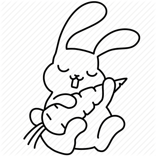 512x512 Drawing Bunnies Carrot Transparent Png Clipart Free Download