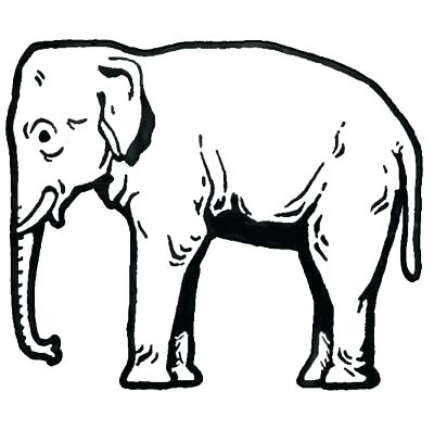400x396 African Elephant Coloring